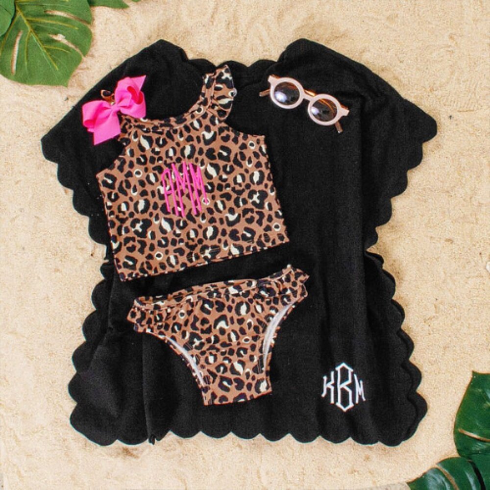 Kids Cheetah Ruffle Tankini - Picture 3 of 3